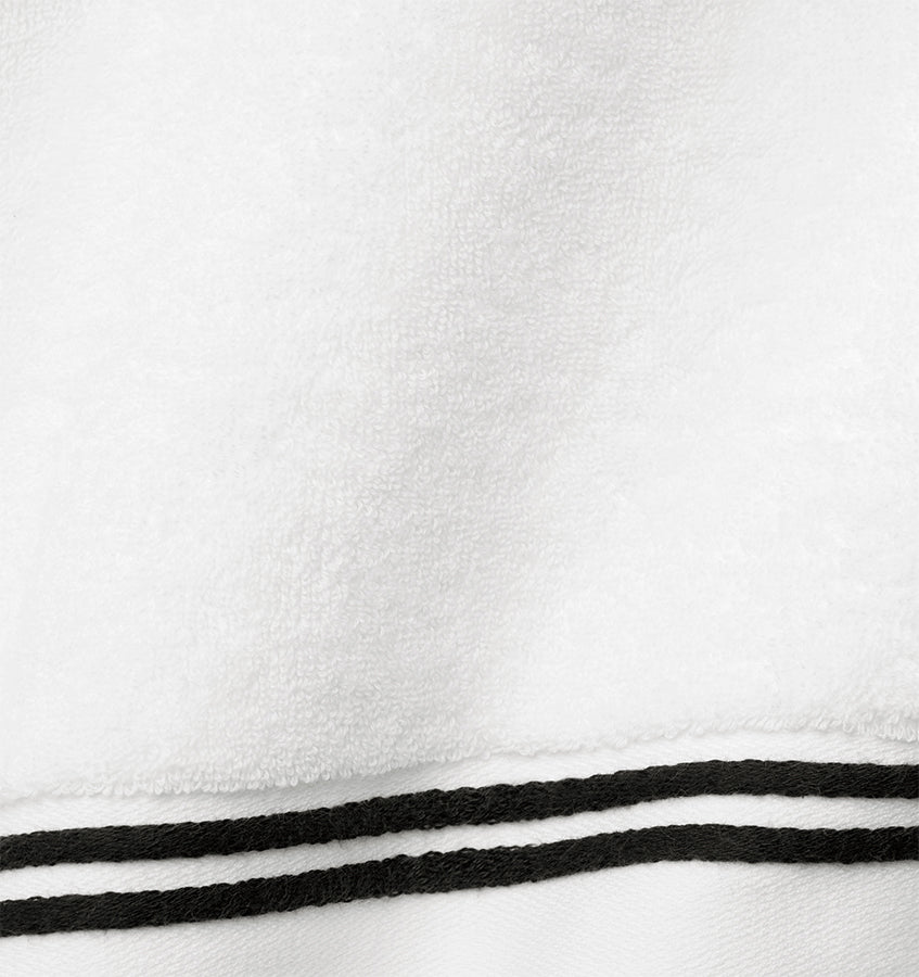 Sferra Aura Nuova | Bath Sheet White/Black