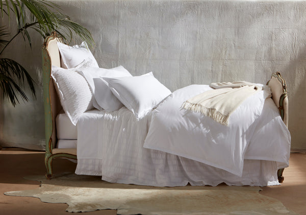 Photo of the Ceylon Satin Stitch | Duvet Cover ensemble.