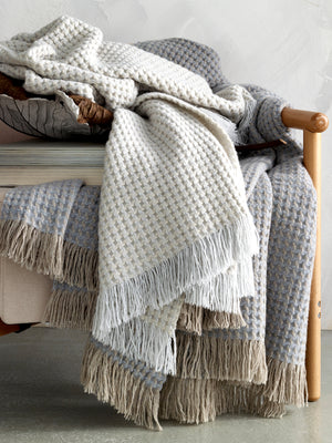 Photo of the Cleo Throw Blanket ensemble.