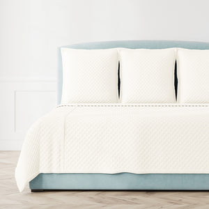 Photo of the Basketweave | Quilted Coverlet ensemble.