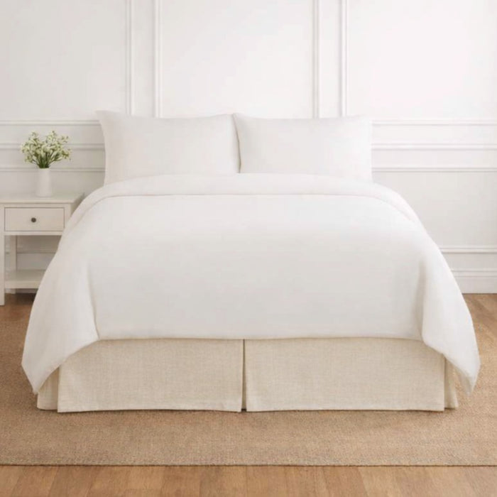 Photo of the Basketweave | Tailored Bed Skirt ensemble.