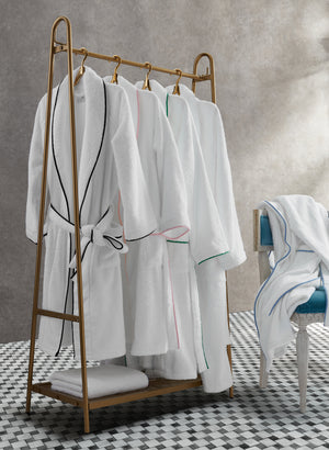 Photo of the The Cairo Piped Plush Robe ensemble.