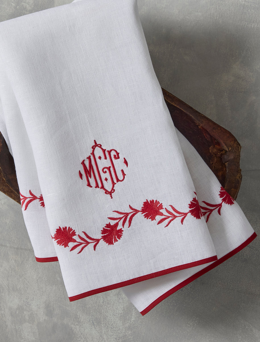 Daphne | Embroidered Guest Towel Set