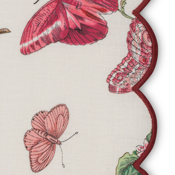 Baudin Butterfly Linen Shower Curtain