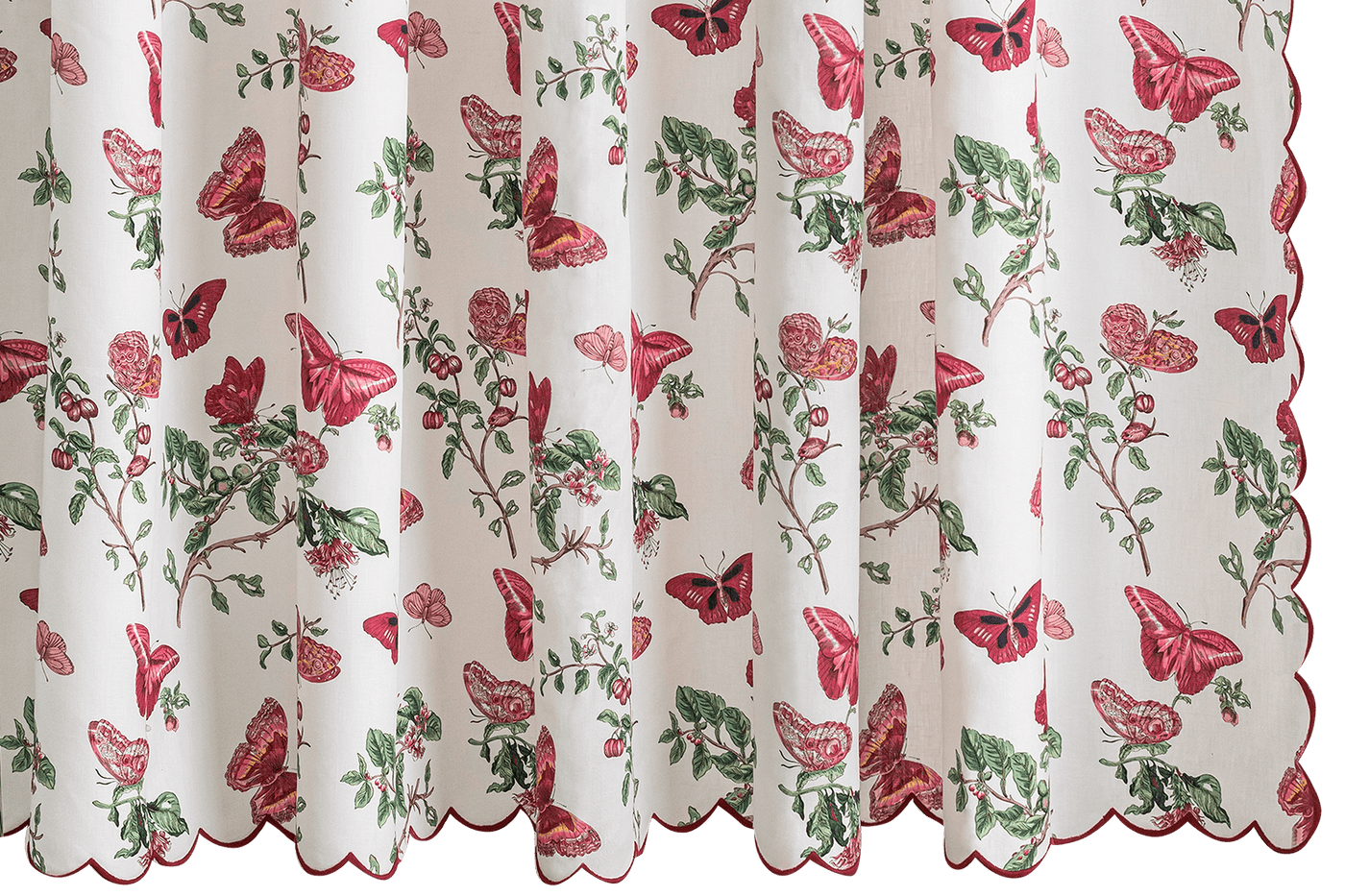 Baudin Butterfly Linen Shower Curtain