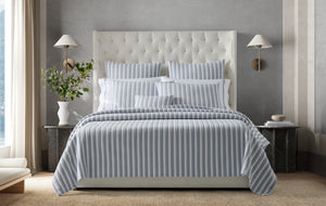 Photo of the Apollo Stripe Matelasse | Coverlet ensemble.