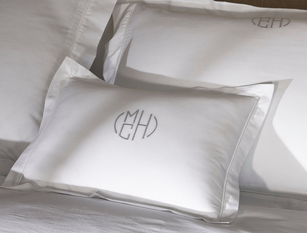 Photo of the Bergamo Hemstitch | Sham ensemble.