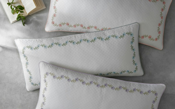 Photo of the Daphne Matelassé | Decorative Pillow Sham ensemble.