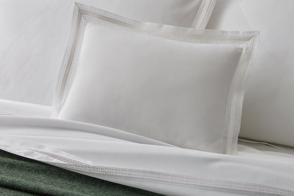 Photo of the Grace | Lace Piqué Sham ensemble.
