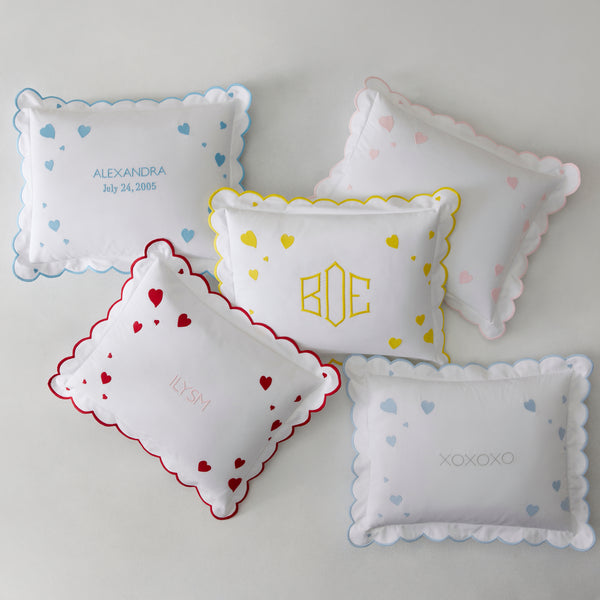 Photo of the Hearts | Mini Pillow Sham ensemble.