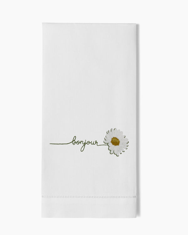 Photo of the Bonjour Daisy Hand Towel ensemble.