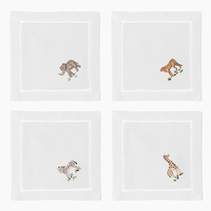 Photo of the African Animals Cocktail Napkins ensemble.