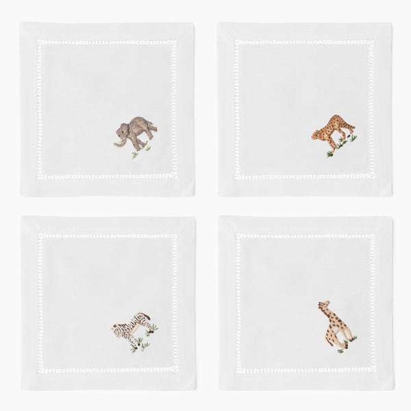 Photo of the African Animals Cocktail Napkins ensemble.