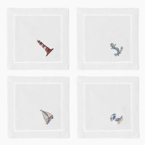 Photo of the Beach Scenes Cocktail Napkins ensemble.