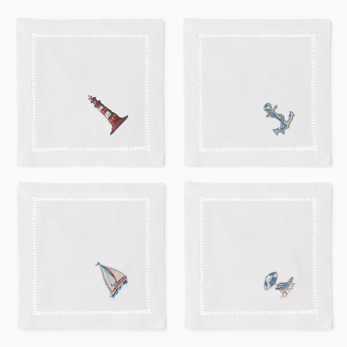 Photo of the Beach Scenes Cocktail Napkins ensemble.