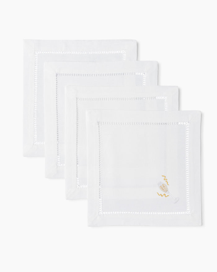 Photo of the Champagne Celebration Cocktail Napkins ensemble.
