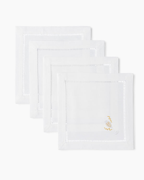 Photo of the Champagne Celebration Cocktail Napkins ensemble.