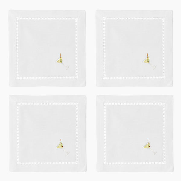 Photo of the Dirty Martini Cocktail Napkins ensemble.