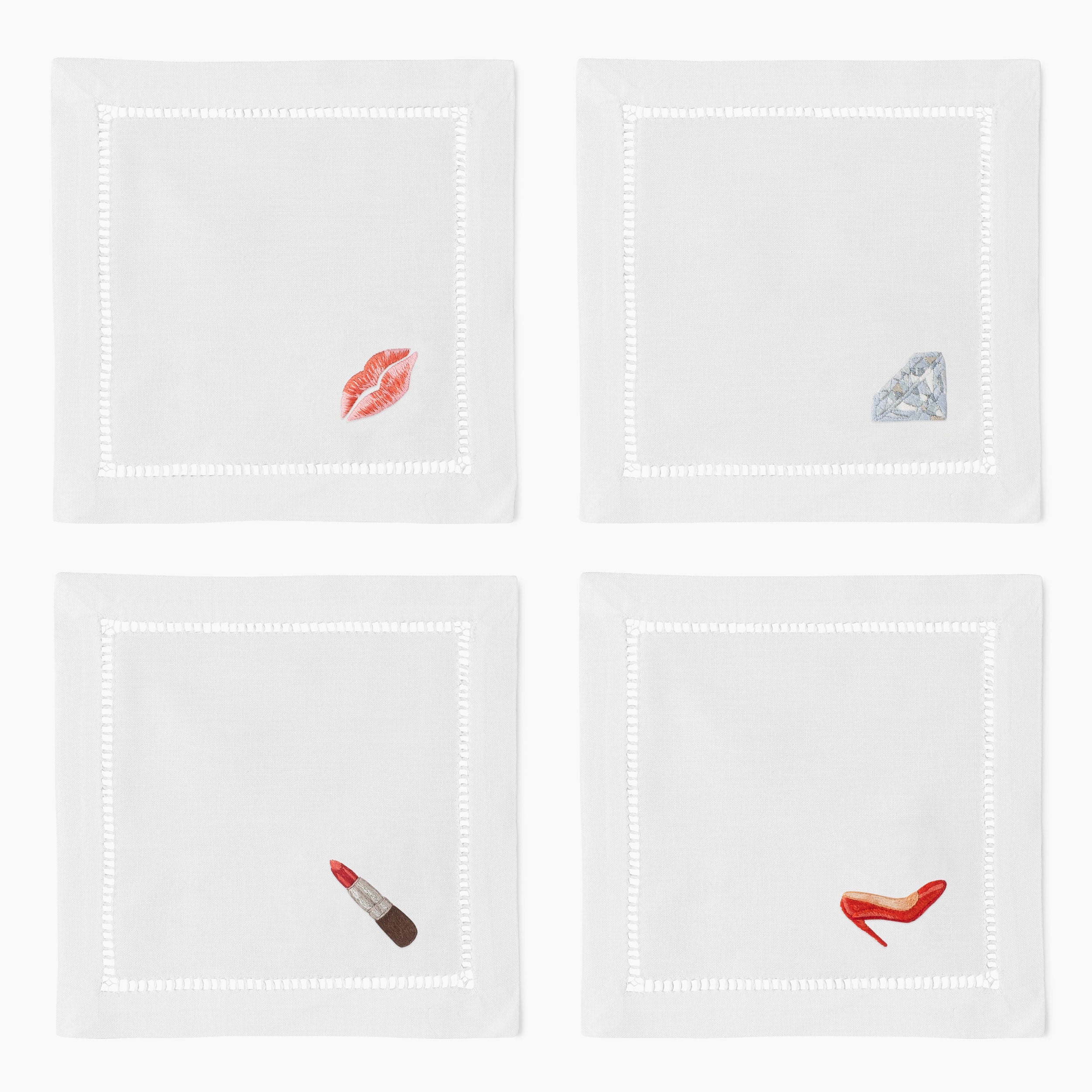 Henry Handwork Diva Cocktail Napkins - Thumbnail 4