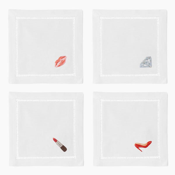 Photo of the Diva Cocktail Napkins ensemble.