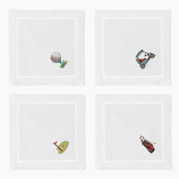 Photo of the Golfing Cocktail Napkins ensemble.