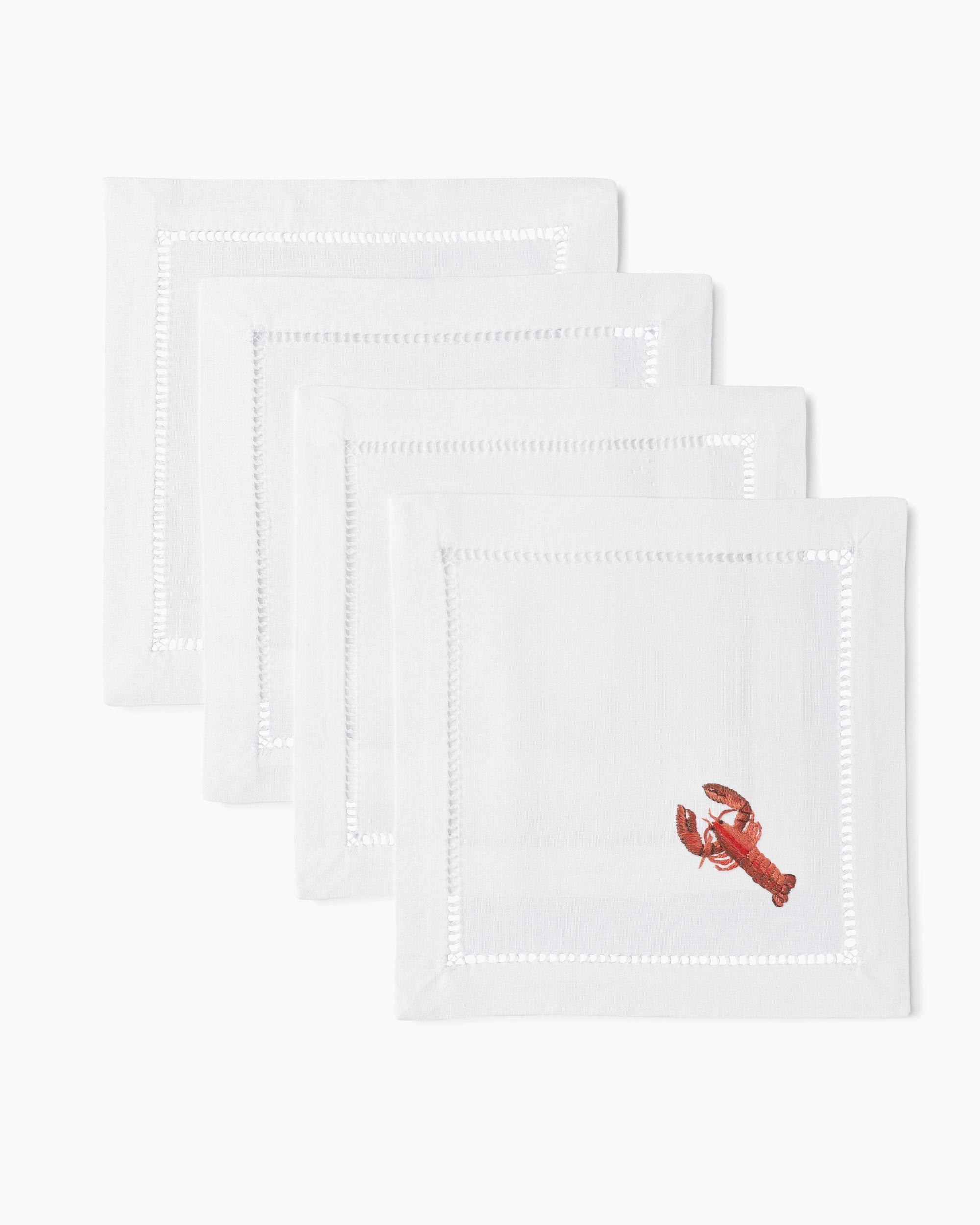 Henry Handwork Lobster Cocktail Napkins - Thumbnail 2