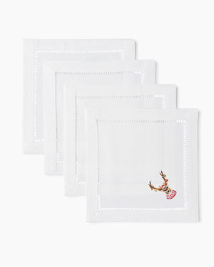 Photo of the Ornament Antlers Cocktail Napkins ensemble.