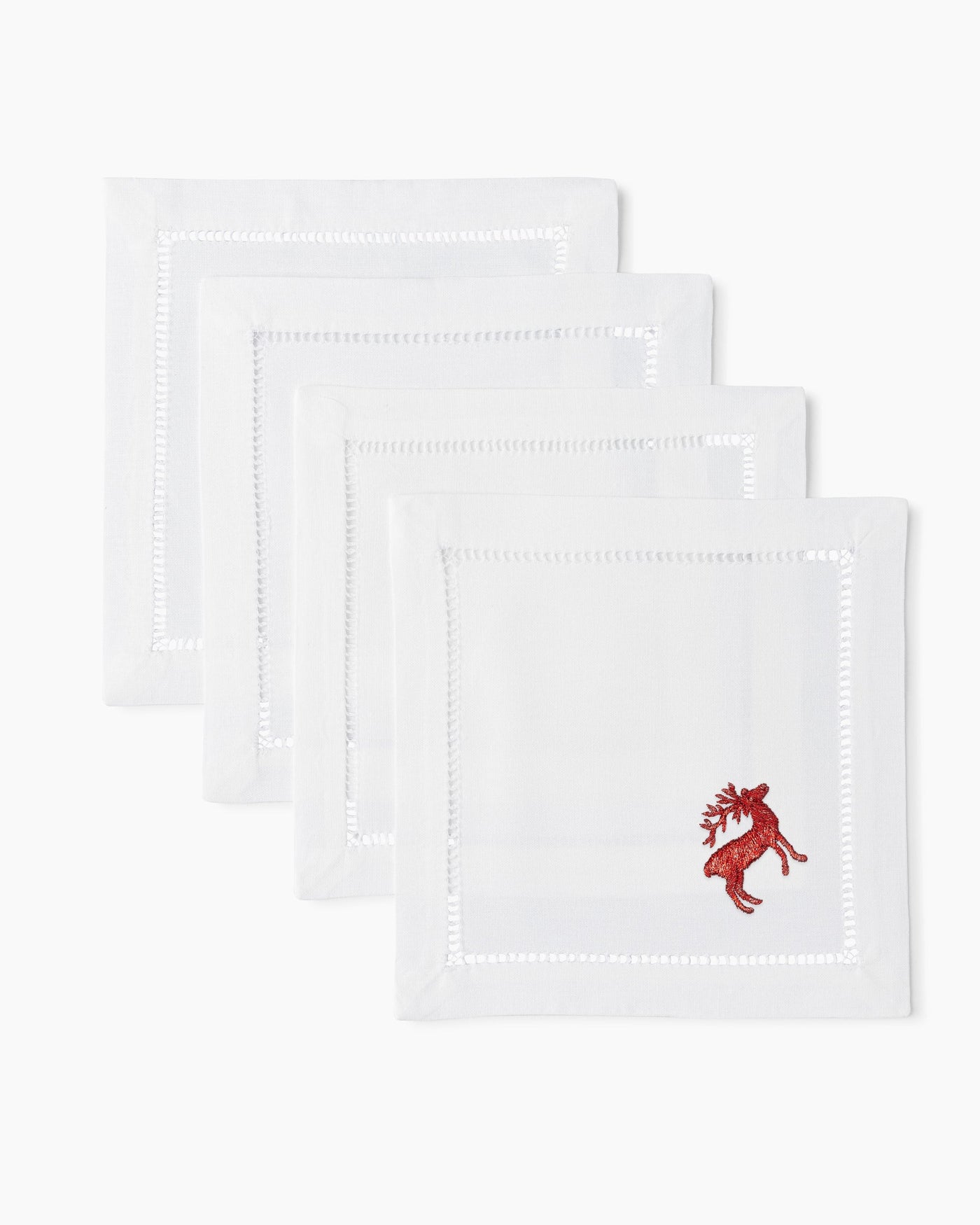 Reindeer Red Cocktail Napkins