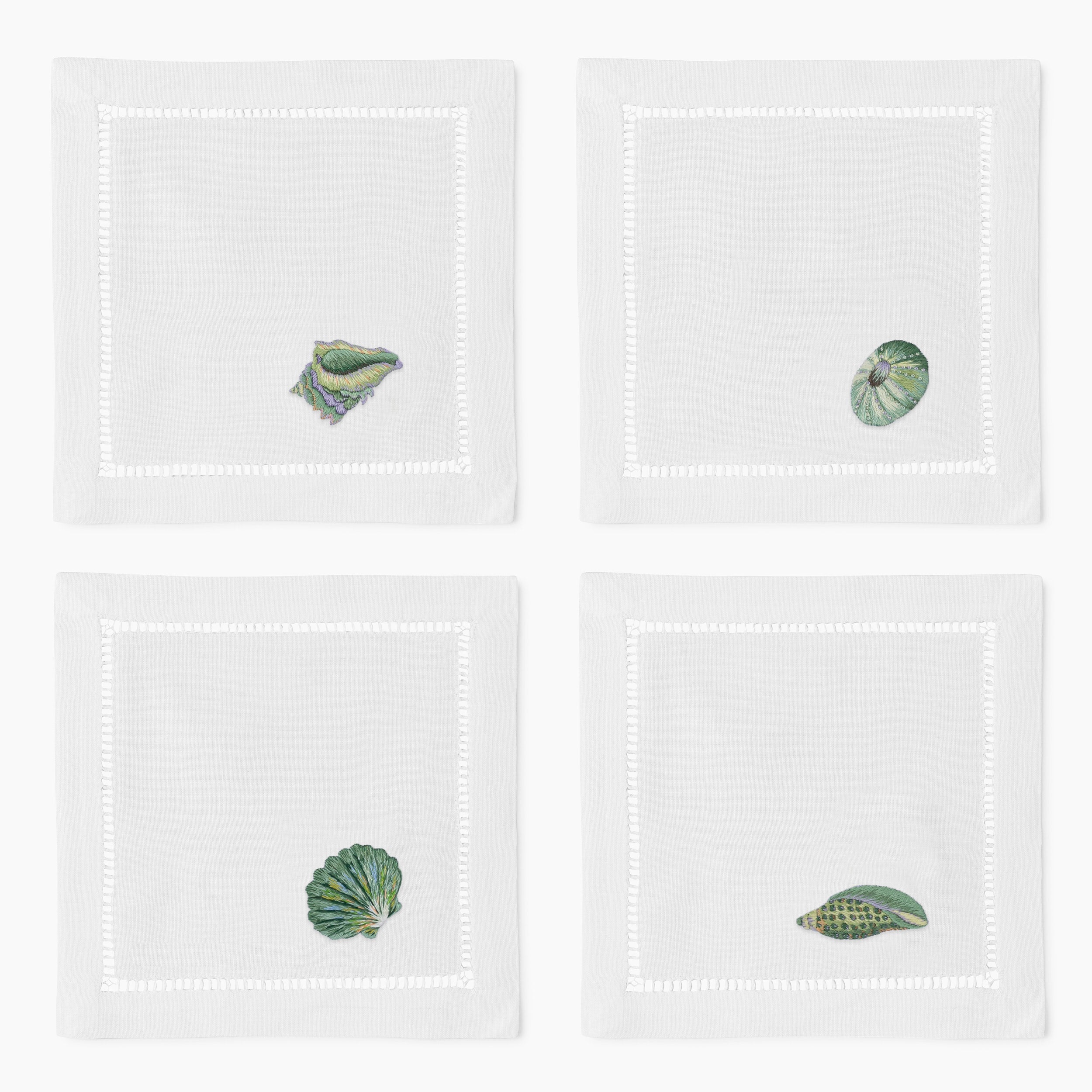 Henry Handwork Shell Cocktail Napkins