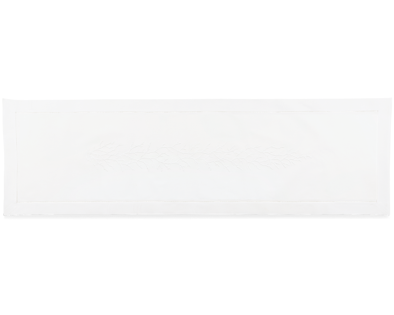 Coral Knot White Table Runner