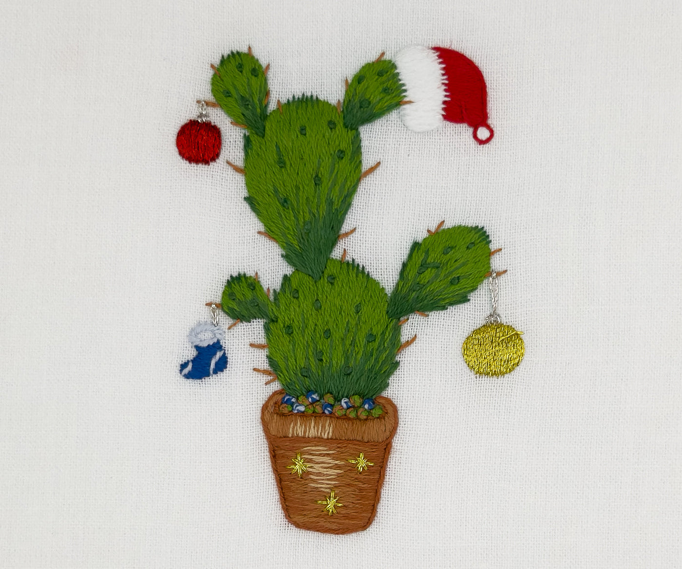 Cactus Christmas Hand Towel