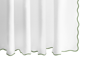 Photo of the Camilla Pique Shower Curtain ensemble.