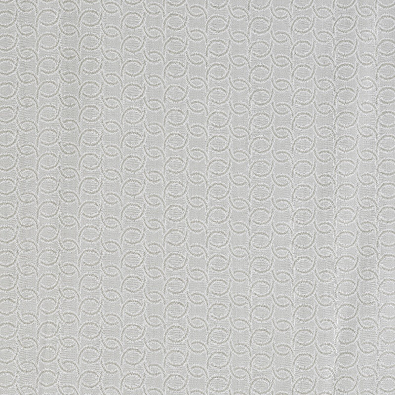 Subtle geometric interlocking ovals on a textured white fabric, featuring Bijoux Pillowcase by Celso de Lemos available at Linen Society.