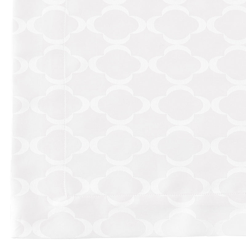 A white textured pattern on fabric. featuring Lua Pillowcase by Celso de Lemos available at Linen Society.