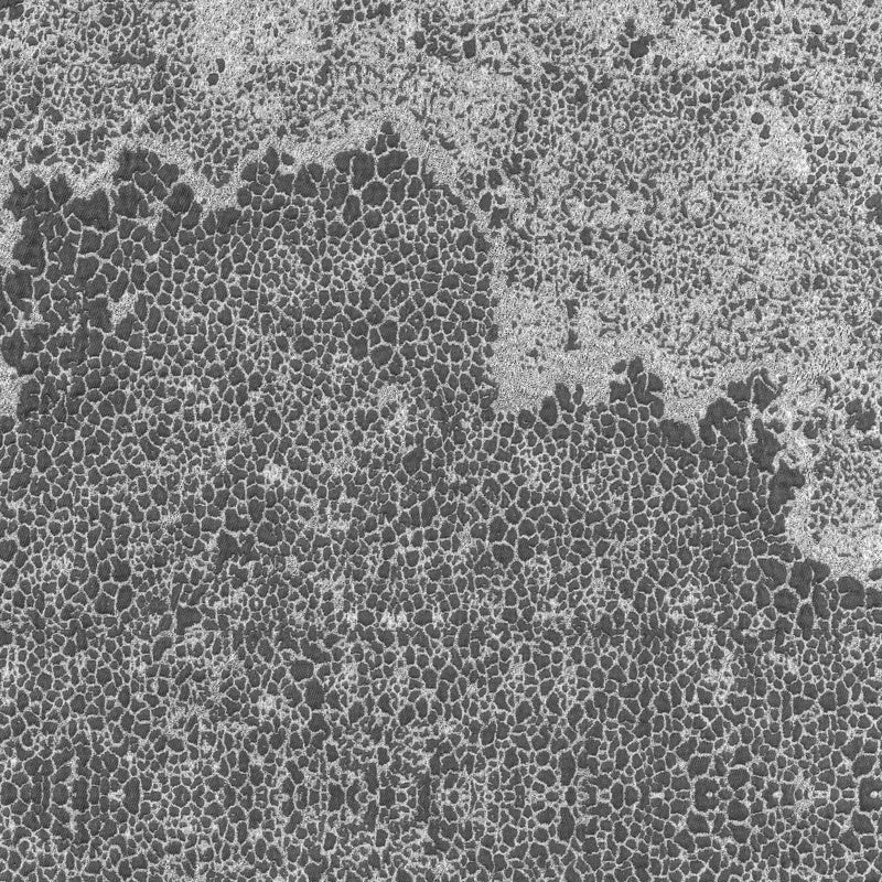 Close-up texture of a gray pillow cover with a cracked pattern, featuring Mundo Pillow Cover by Celso de Lemos available at Linen Society.