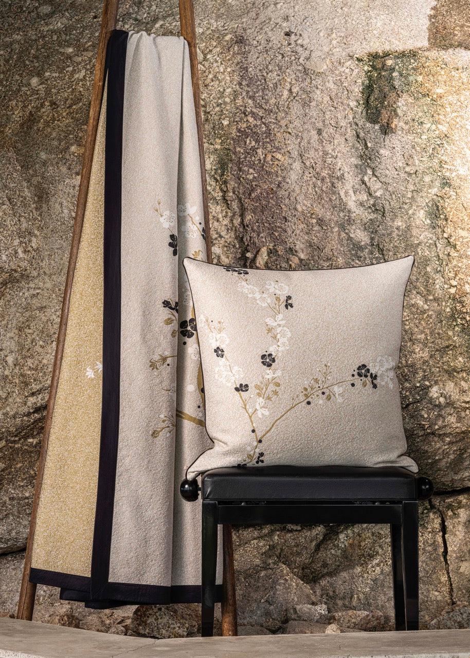 Image of Celso de Lemos Cerisier Pillow and Coverlet.