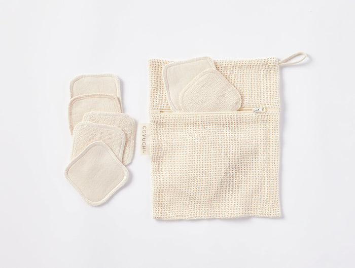 Photo of the Bare | Makeup Pads with Wash Bag ensemble.