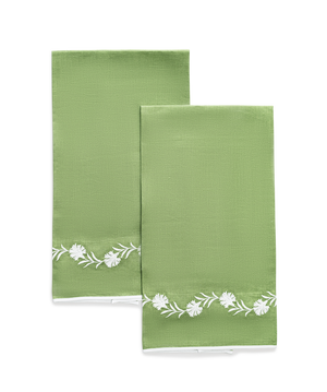 Photo of the Daphne | Embroidered Guest Towel Set ensemble.