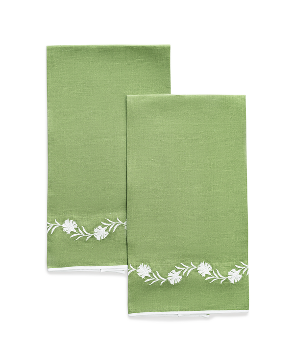 Photo of the Daphne | Embroidered Guest Towel Set ensemble.