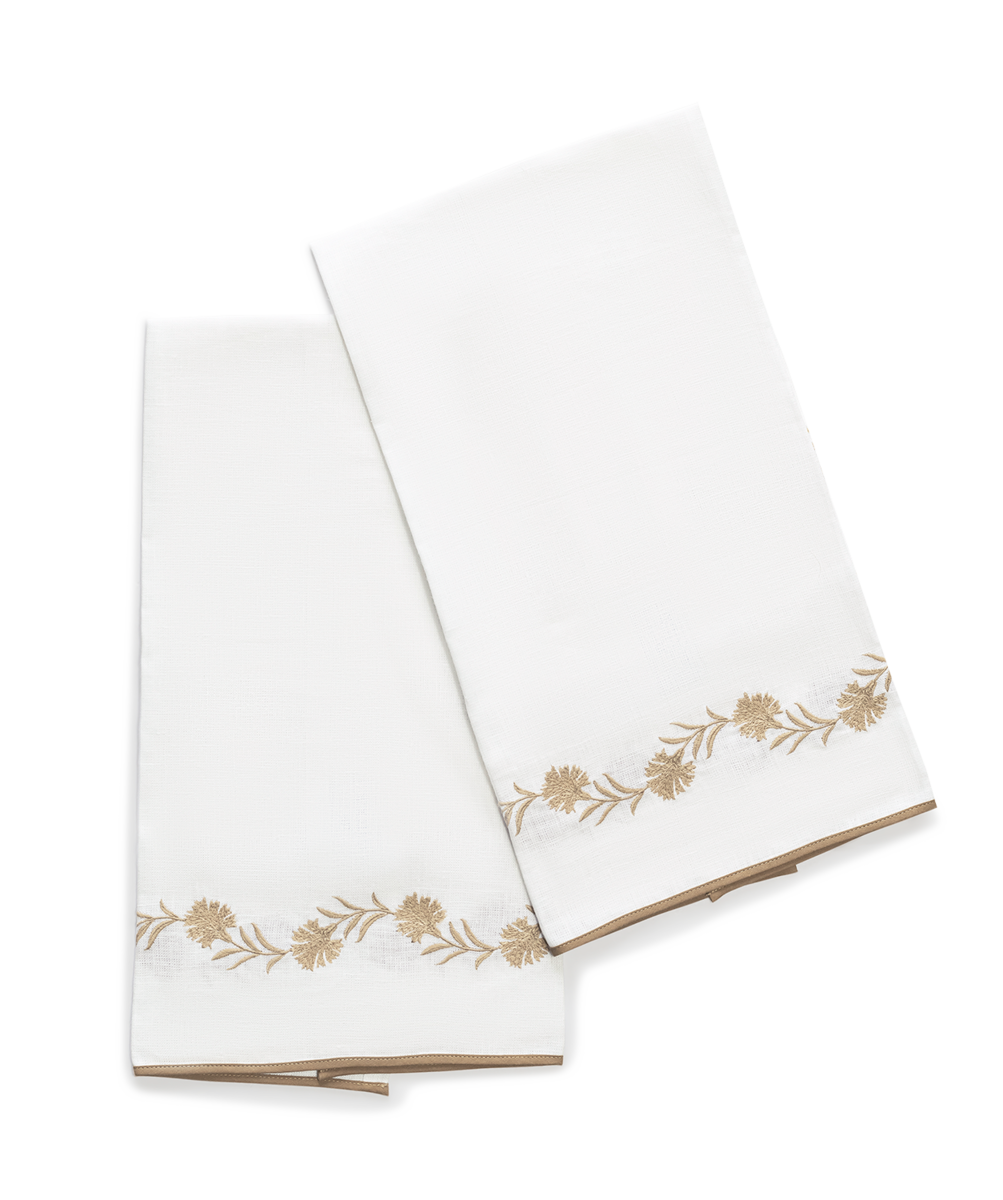 Daphne | Embroidered Guest Towel Set
