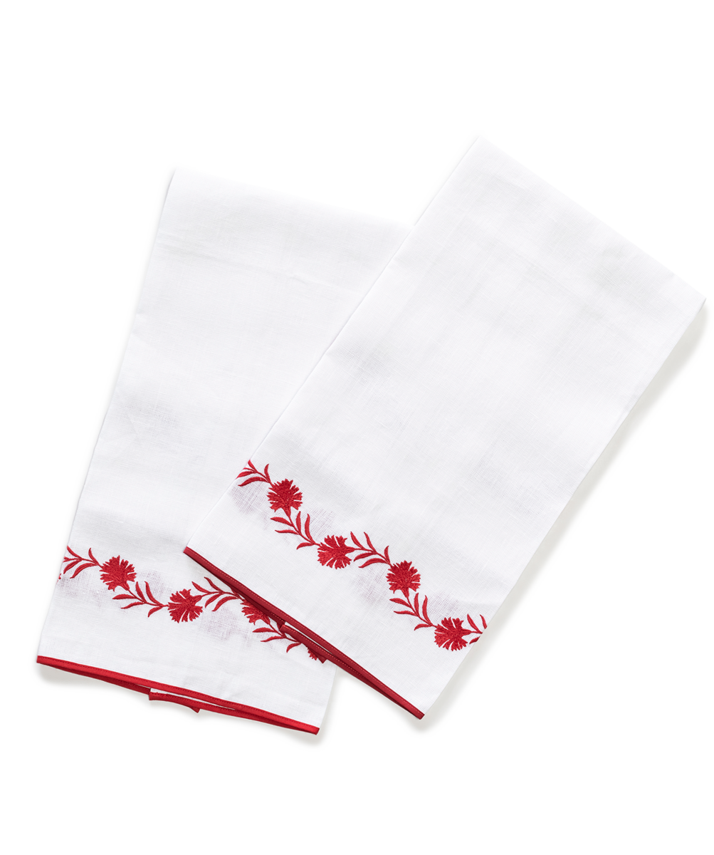 Daphne | Embroidered Guest Towel Set