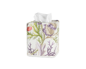 Photo of the Del Tesoro | Linen Tissue Box Cover ensemble.