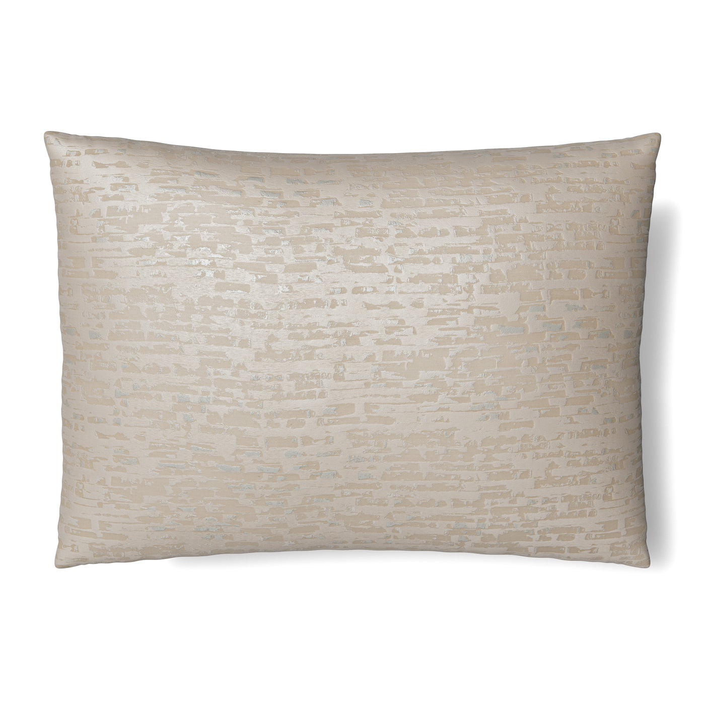 Ann Gish Delphi sham in champagne with subtle jacquard mosaic texture pattern.