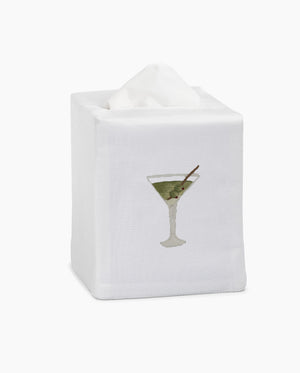 Photo of the Dirty Martini Tissue Box Cover ensemble.