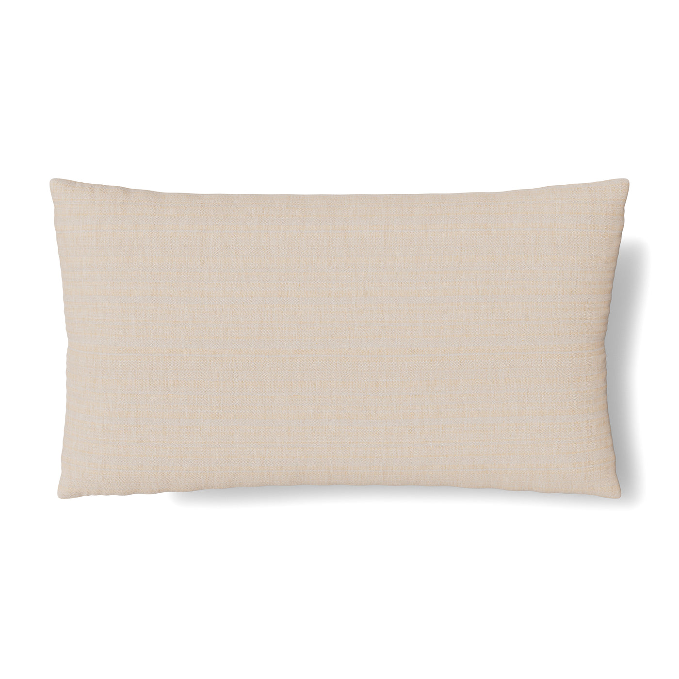 Ann Gish Doria lumbar pillow in natural linen weave, plain back view.