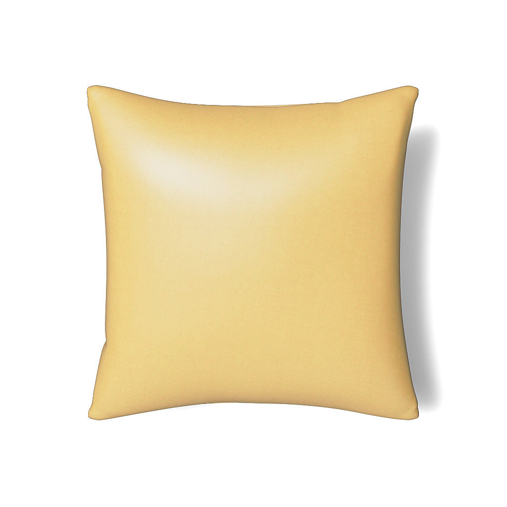 Ann Gish Duchess pillow in champagne, smooth fabric with subtle sheen, square profile.