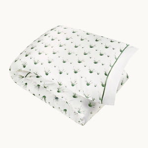 Photo of the Lily Of The Valley Silk Duvet Cover ensemble.