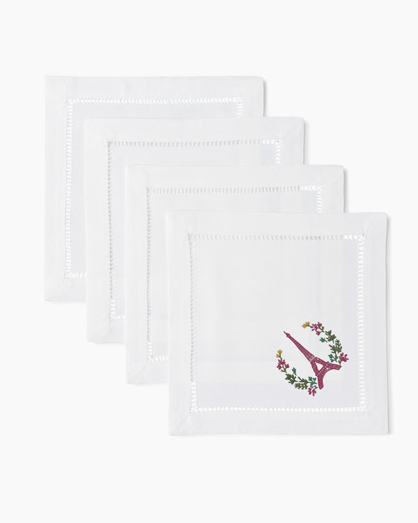 Photo of the Eiffel Floral Cocktail Napkins ensemble.