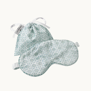 Photo of the The Rattan Silk Eye Mask ensemble.