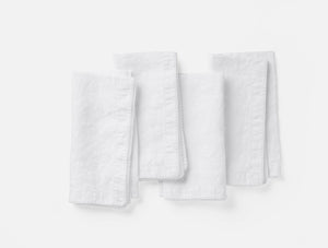 Photo of the Olivos Embroidered Linen | Cocktail Napkin Set ensemble.